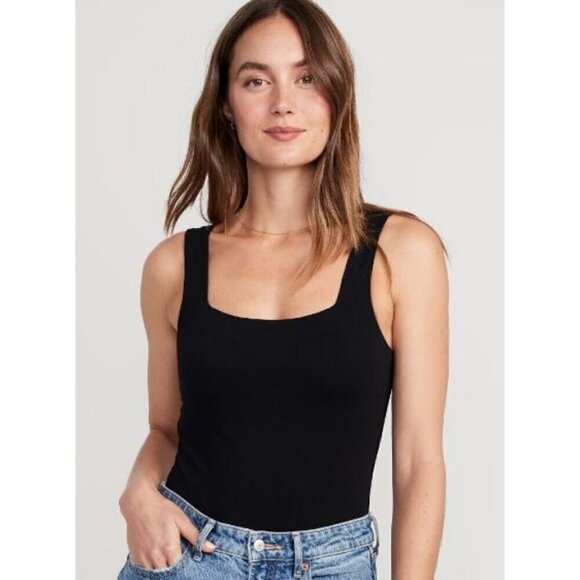 Old Navy Black Square Neck Sleeveless Bodysuit XXL - Picture 1 of 5